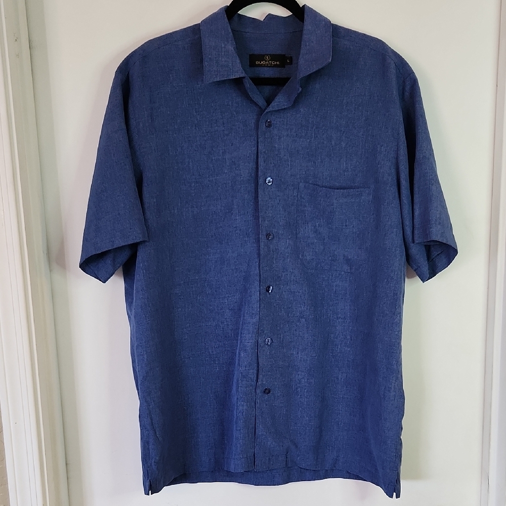 Bugatchi Blue Button Down Shirt - image 1